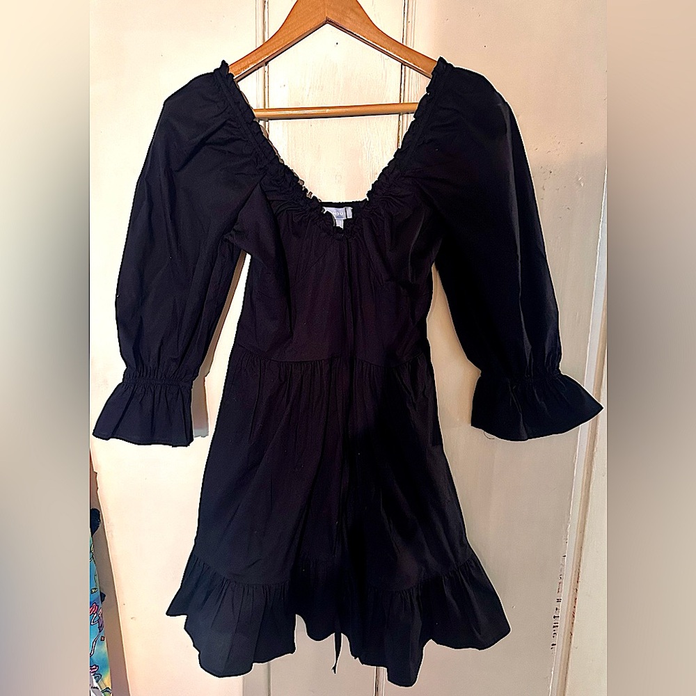 EUC Hill House Samantha Dress in Black Poplin Size S